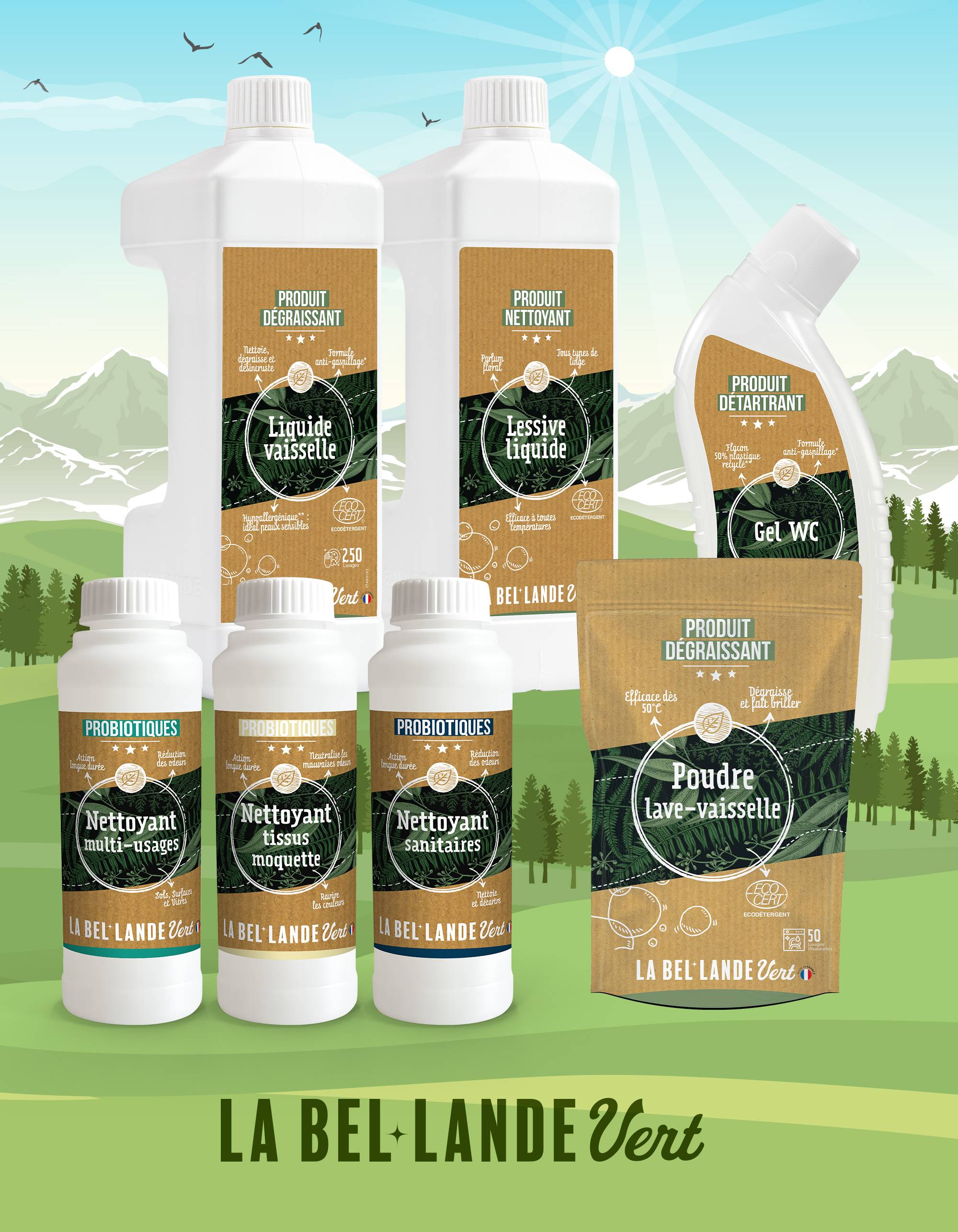 Produits entretien menagers ecologiques la bel lande vert