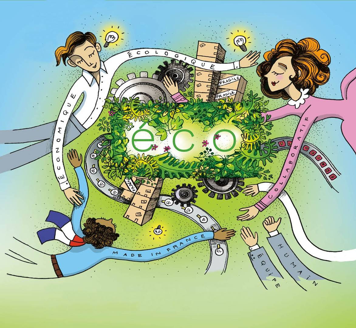 Economie collaborative concept akeo