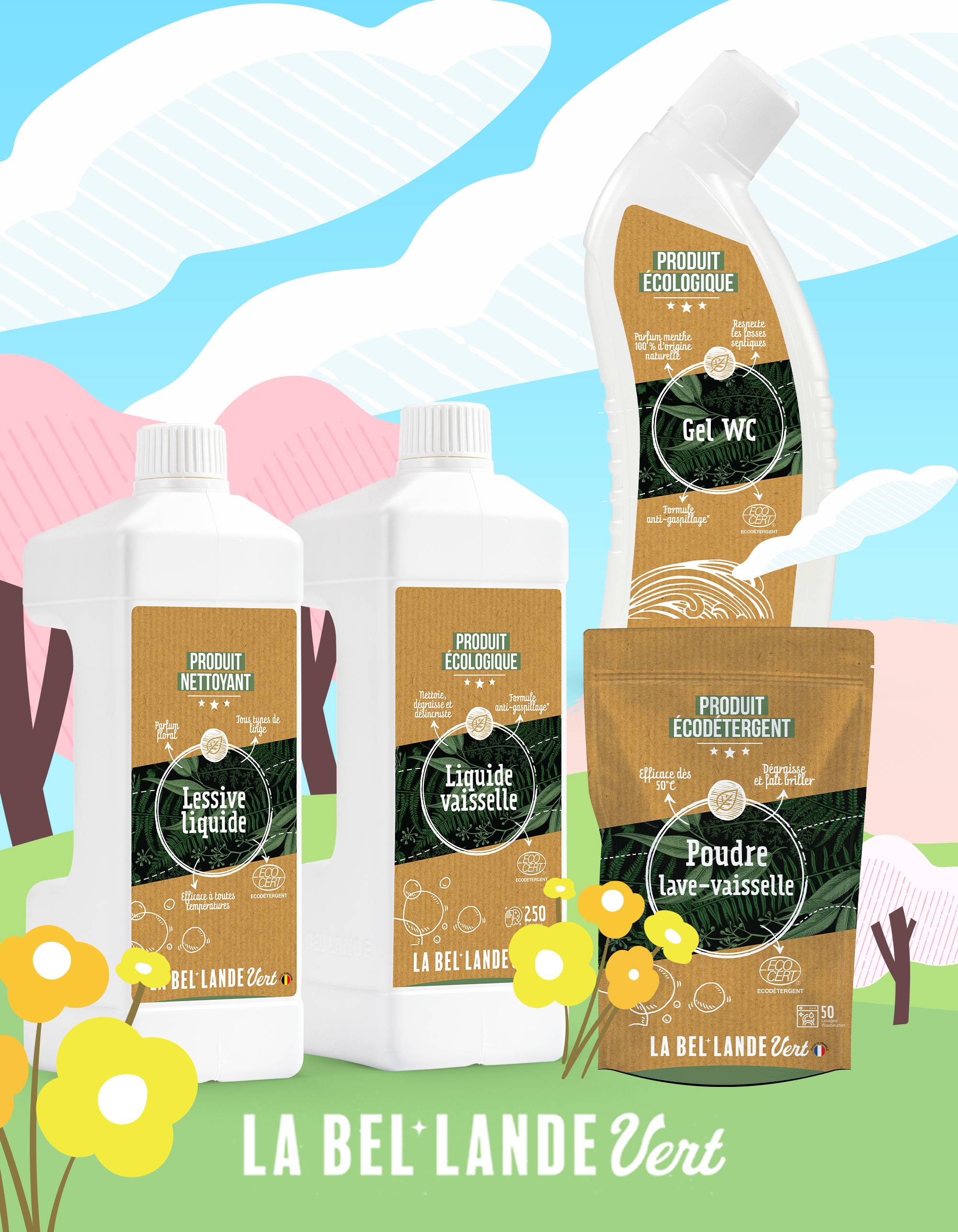 Produits entretien menagers ecologiques la bel lande vert