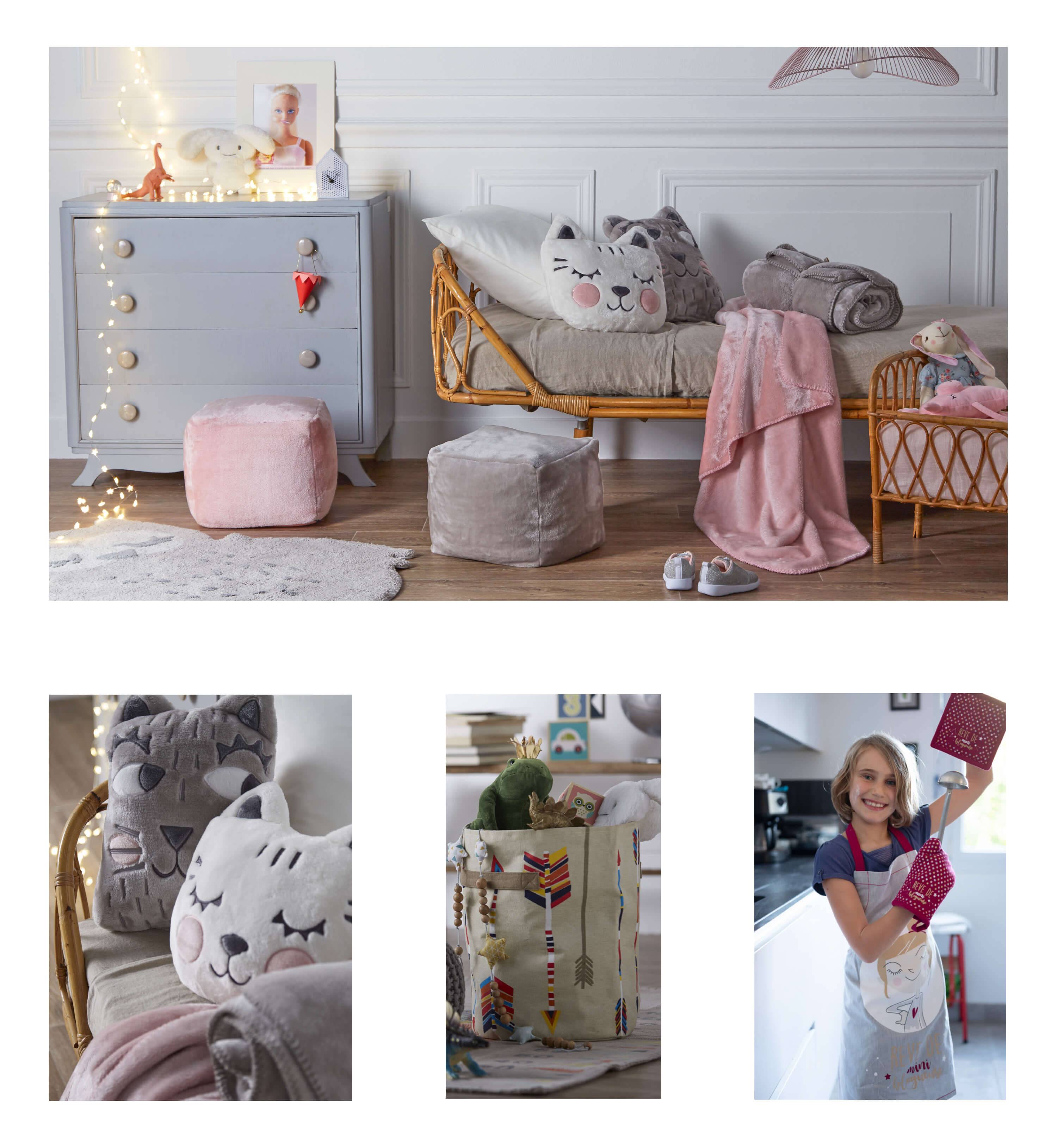 Linge deco enfants linen fleury